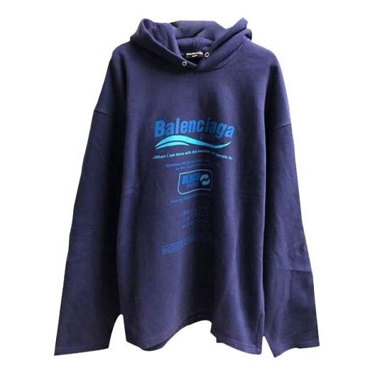 

Толстовка dry cleaning logo hoodie 'blue' Balenciaga, синий