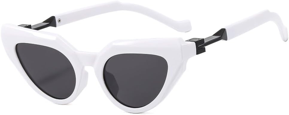 

Ретро-солнцезащитные очки «кошачий глаз» для женщин, модные мужские прозрачные градиентные очки с защитой от УФ-излучения UV400, трендовые очки для вождения MTZJH, White Gray