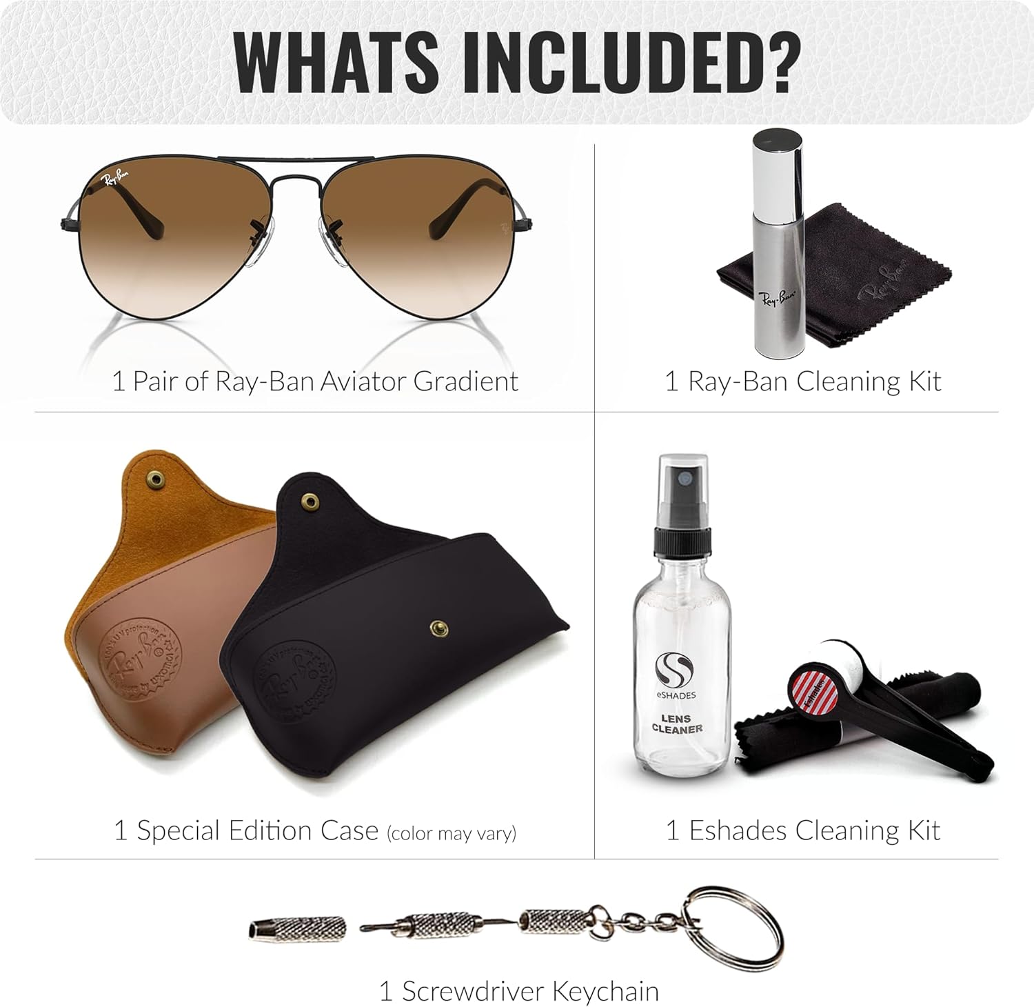 

Солнцезащитные очки Ray-Ban RB3025 AVIATOR GRADIENT в форме «пилот» для мужчин и женщин, в комплекте с официальным набором очков RAYBAN, Polished Black Frame | Brown Lens