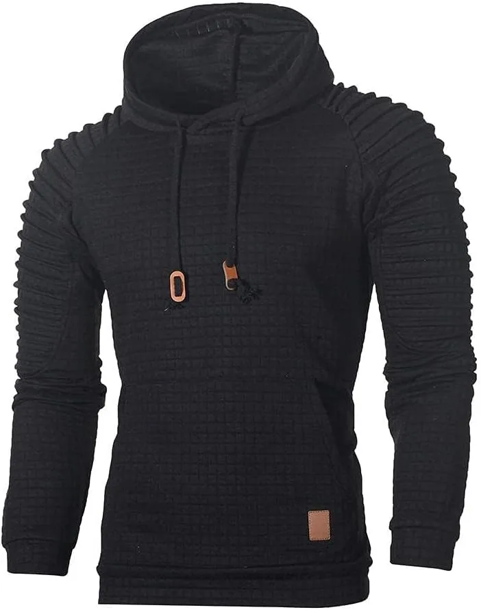 

Толстовка с капюшоном для мужчин, клетчатая, с длинными рукавами