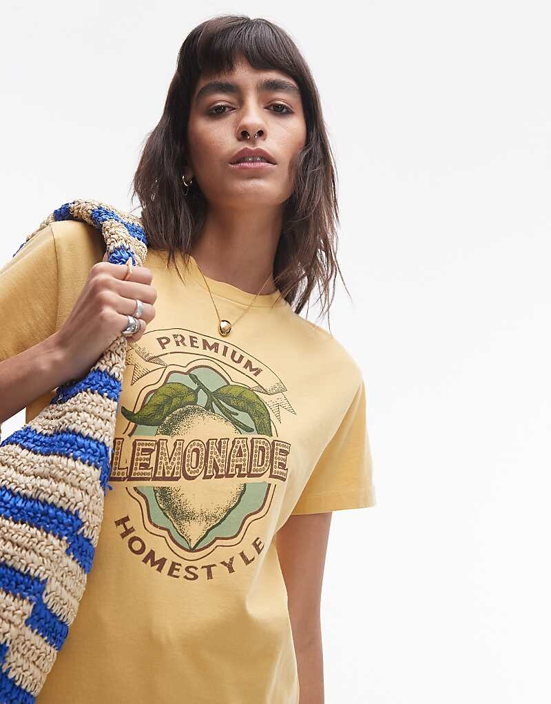 

Topshop3 эта стираная футболка с графикой и надписью Lemonade