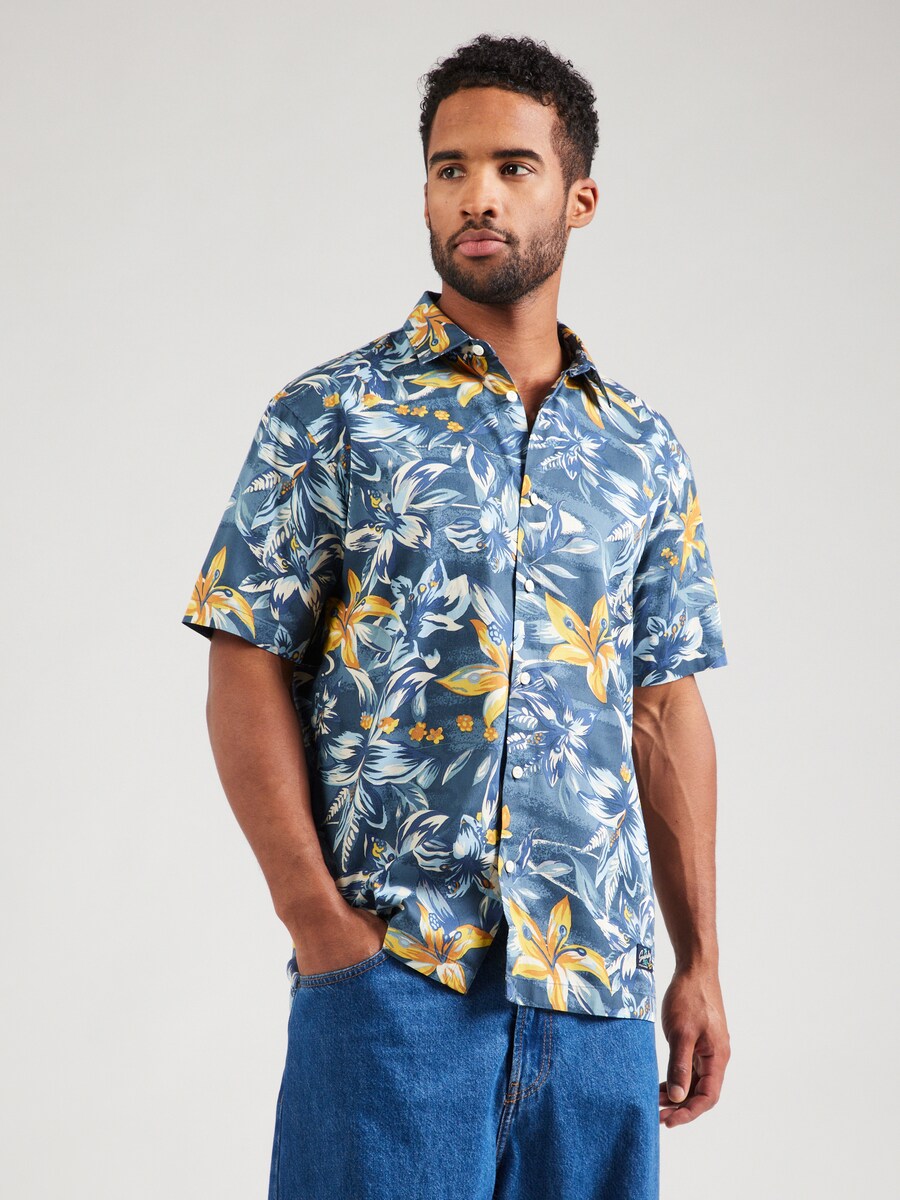 Удобная рубашка на пуговицах Superdry, цвет Blue/Light blue — фото 2