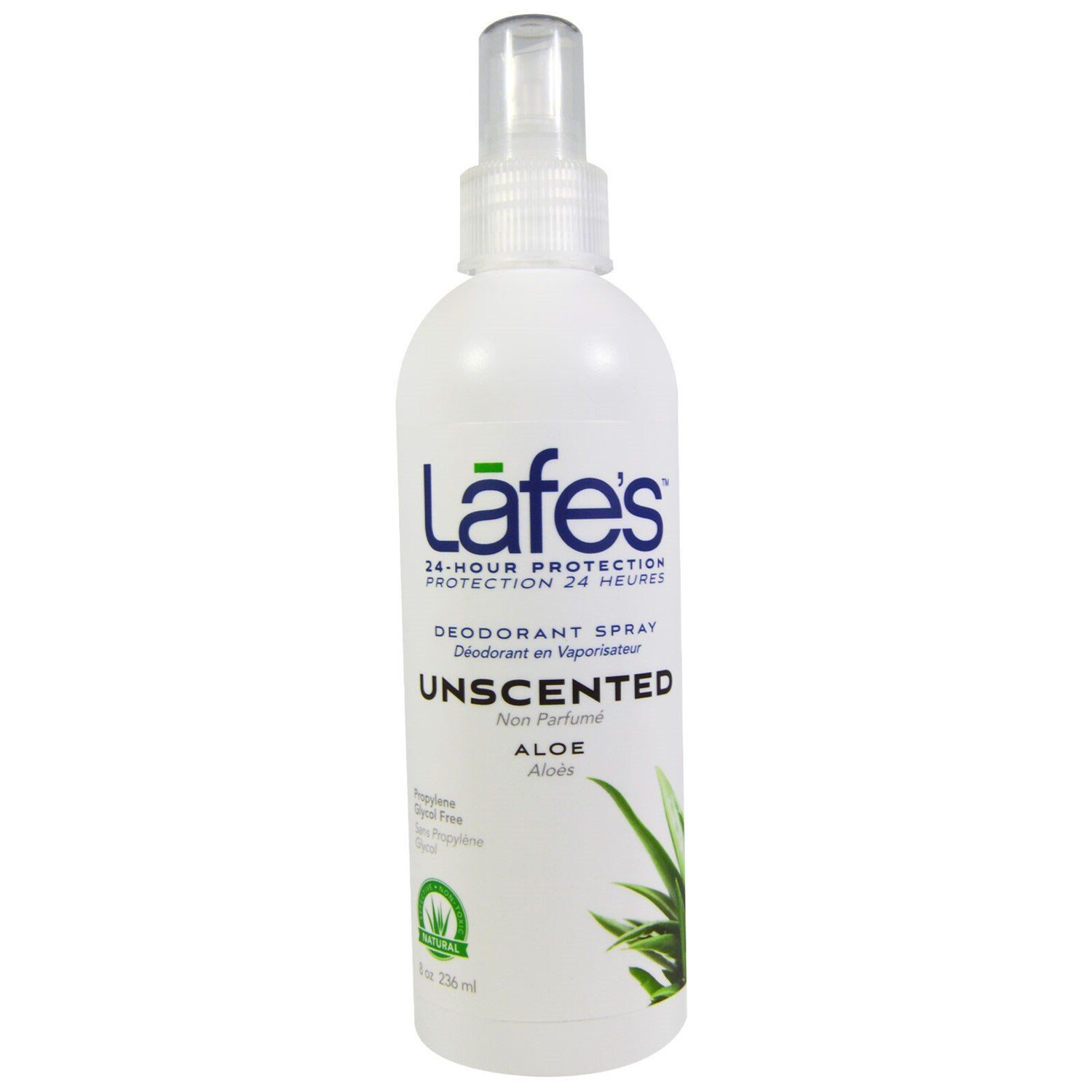

Lafe's Natural Bodycare Дезодорант-спрей алоэ без запаха 8 унций (236 мл)