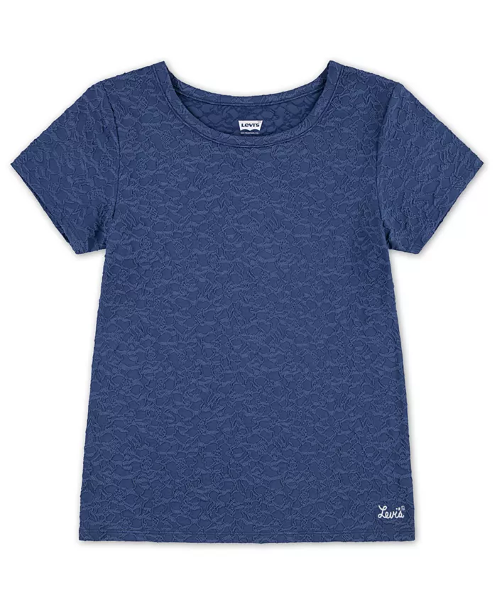 

Футболка Big Girls с жаккардовым узором Levi's, синий