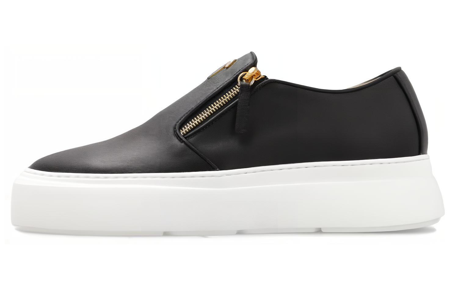 

Кожаные кроссовки Conley Zip Giuseppe Zanotti, черный/белый