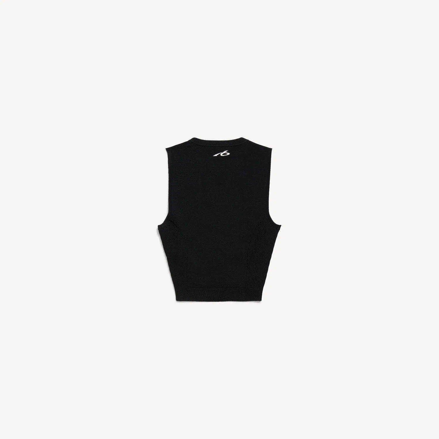 Женский укороченный топ-майка Balenciaga Techwear черного цвета — фото 2