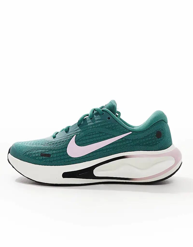 Кроссовки Journey Run зеленого и розового цвета Nike Running — фото 2