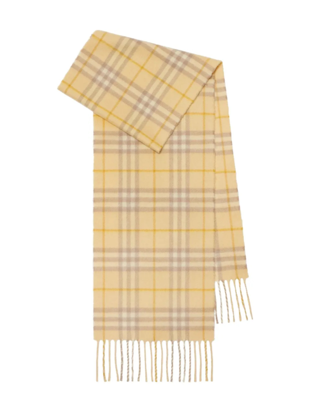 

Burberry Kids кашемировый шарф, желтый
