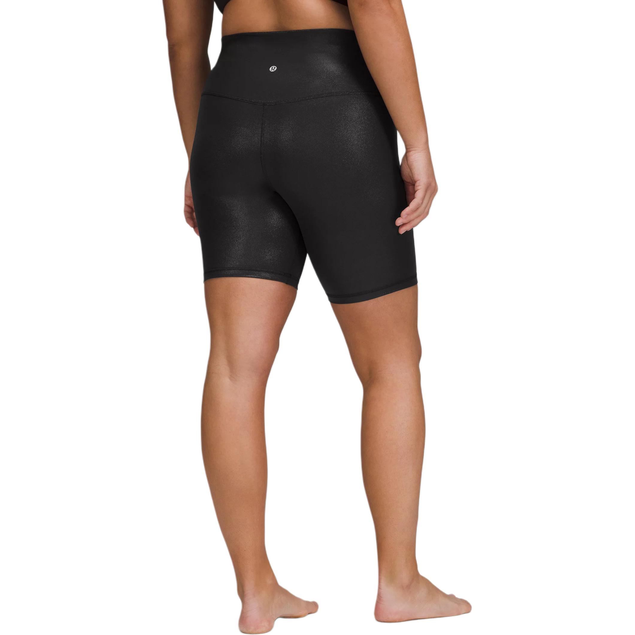 

Шорты для йоги Align Lululemon, черные с радиационной фольгированной печатью
