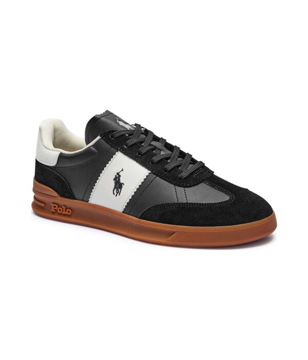 Кожаные кроссовки Polo Ralph Lauren, черный