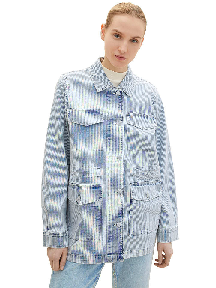 

Джинсовая куртка Tom Tailor, цвет hellblau/weiß