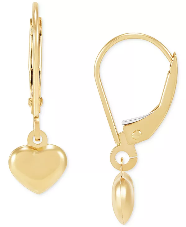 

Маленькие серьги-сердечки из 14-каратного желтого золота Macy'S, gold