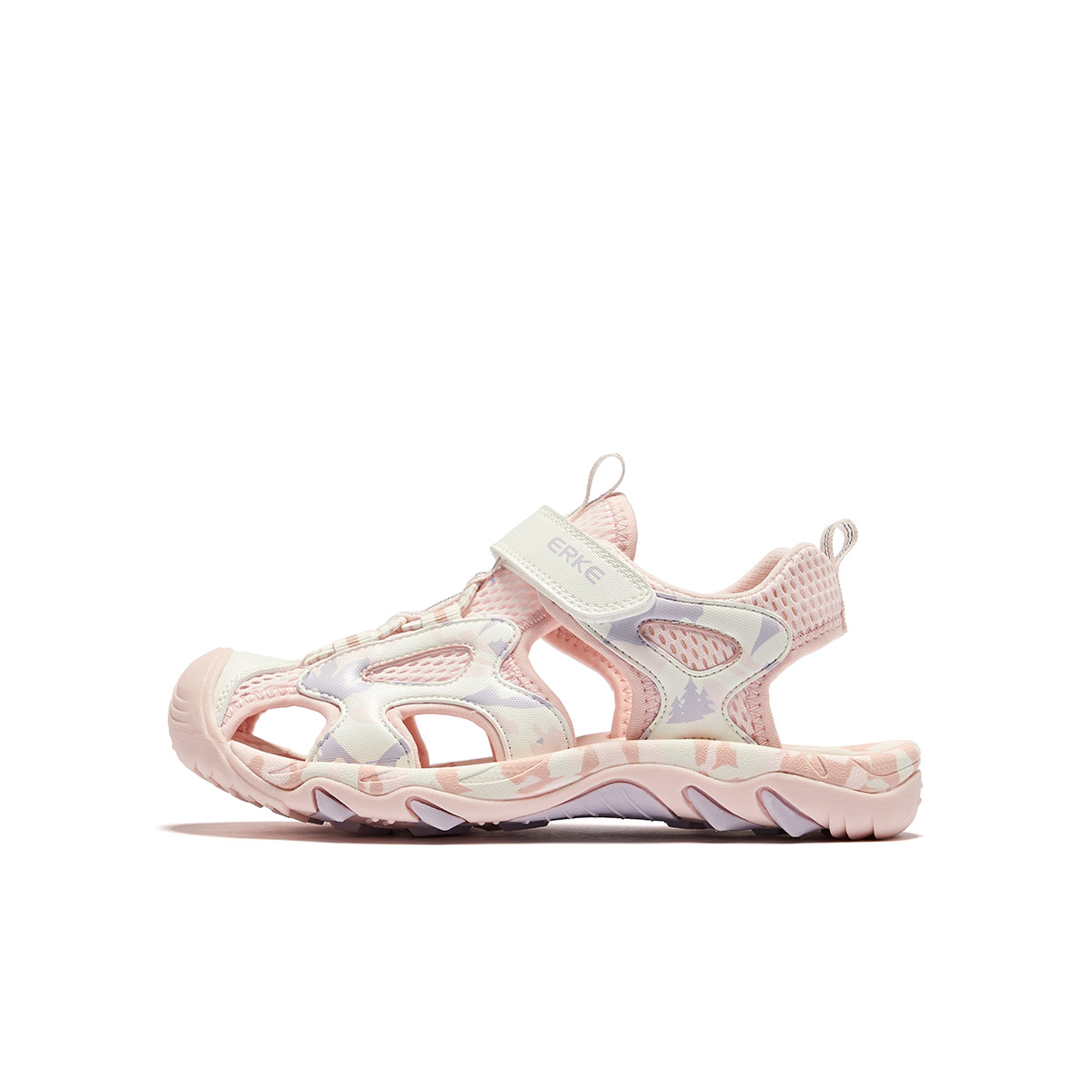 

ERKE KIDS Детские сандалии Jungle Slip Resistant, Abrasion Resistant, Breathable с низким верхом Pink White