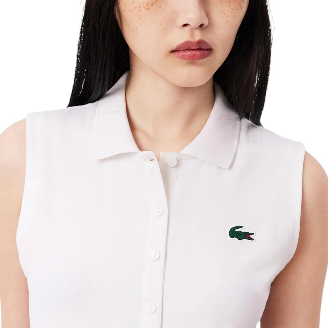 Поло Lacoste Sport Slim Fit, защита от УФ, белый — фото 4