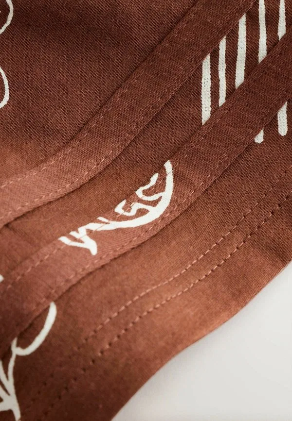Спортивные брюки прямого кроя с поясом на завязках Next, Chocolate Brown Print — фото 4