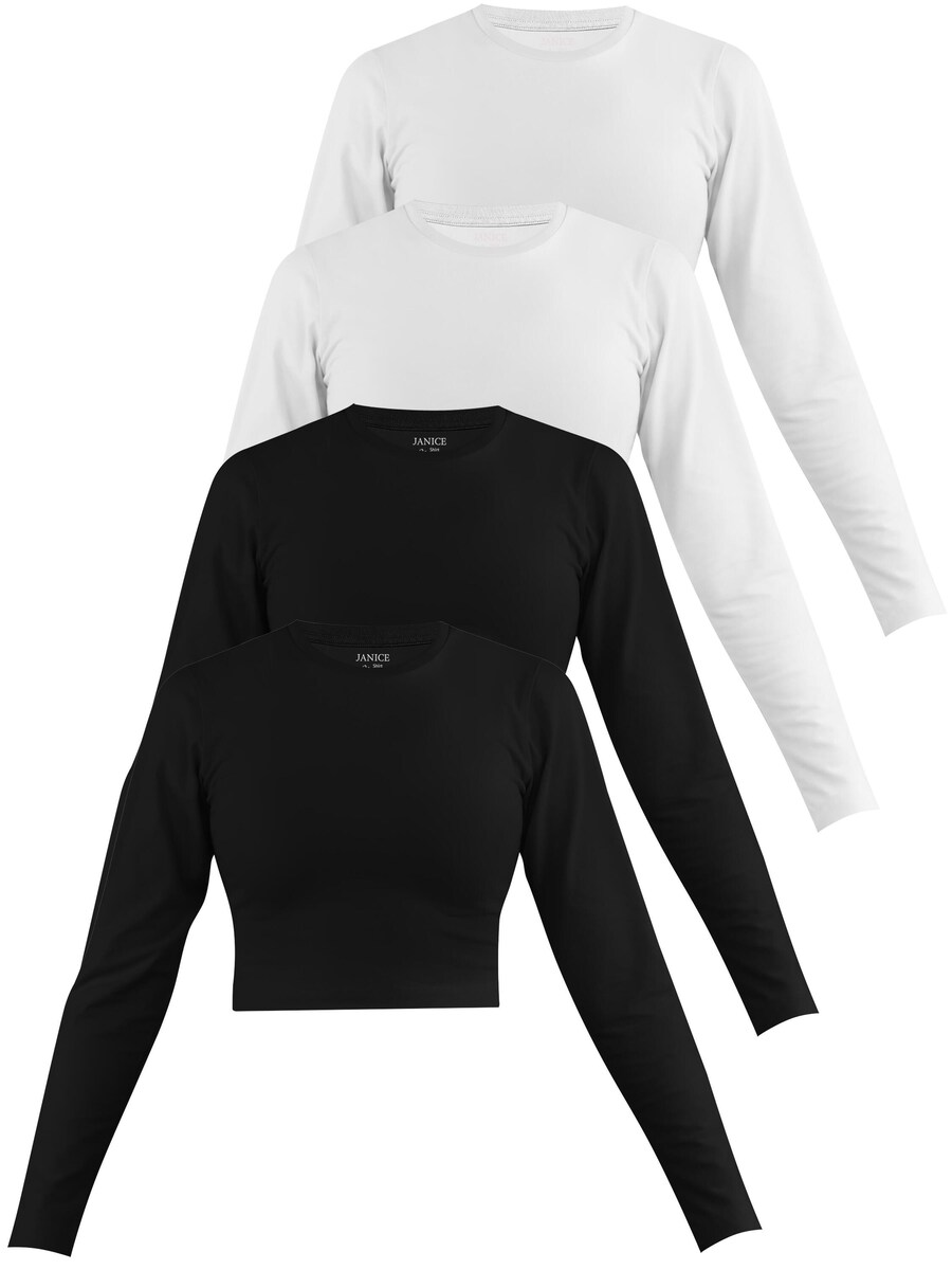 

Лонгслив Janice Shirt Noia, черный/белый