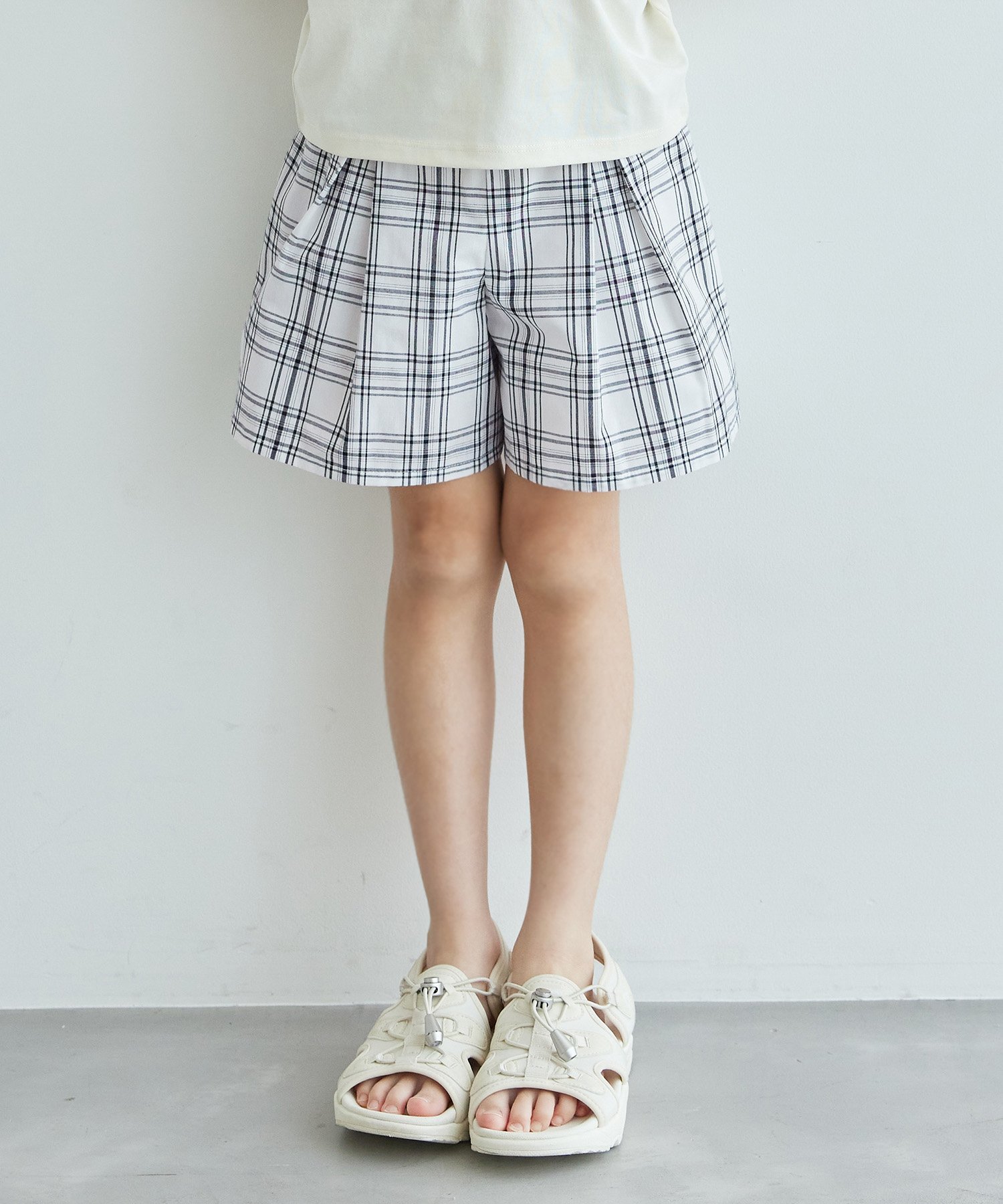 Брюки в клетку с защипами / Подходят для комплектов ROPE' PICNIC KIDS, White (11)