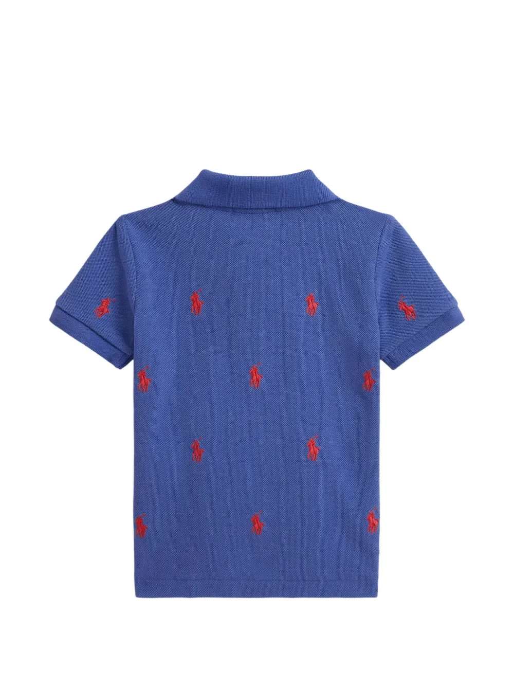 Рубашка поло с вышитым логотипом POLO RALPH LAUREN KIDS, синий — фото 2