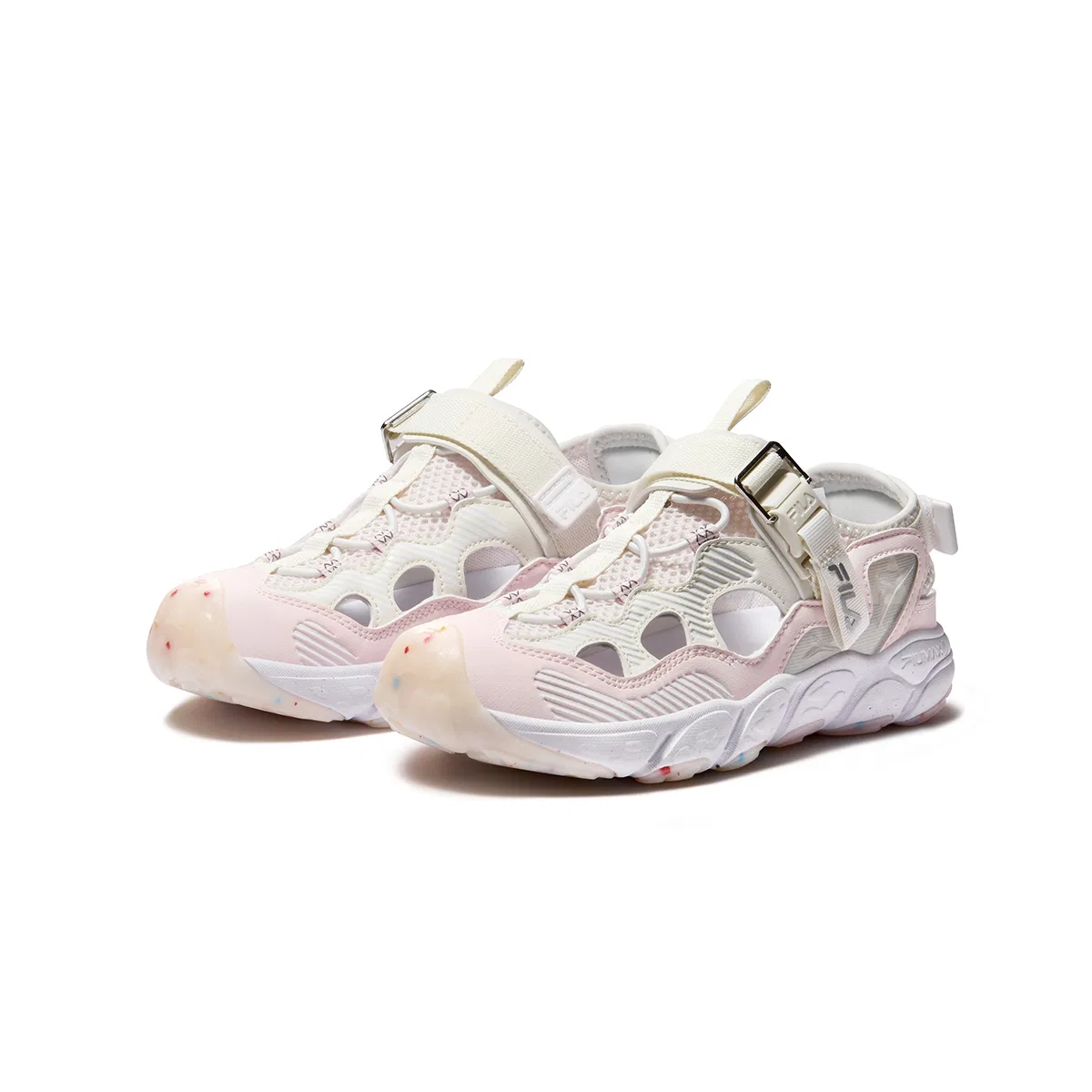 Сандалии детские на липучках FILA KIDS розово-белые — фото 4
