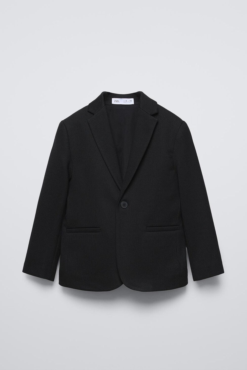 

Костюмный пиджак пике ZARA, черный