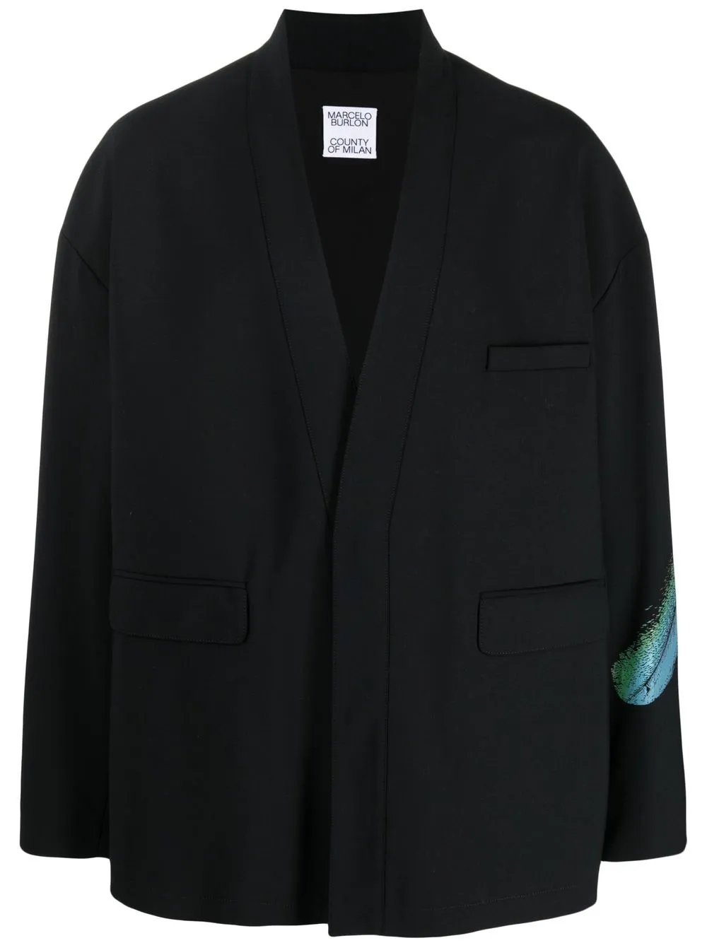 

Пиджак с принтом Marcelo Burlon County of Milan, черный