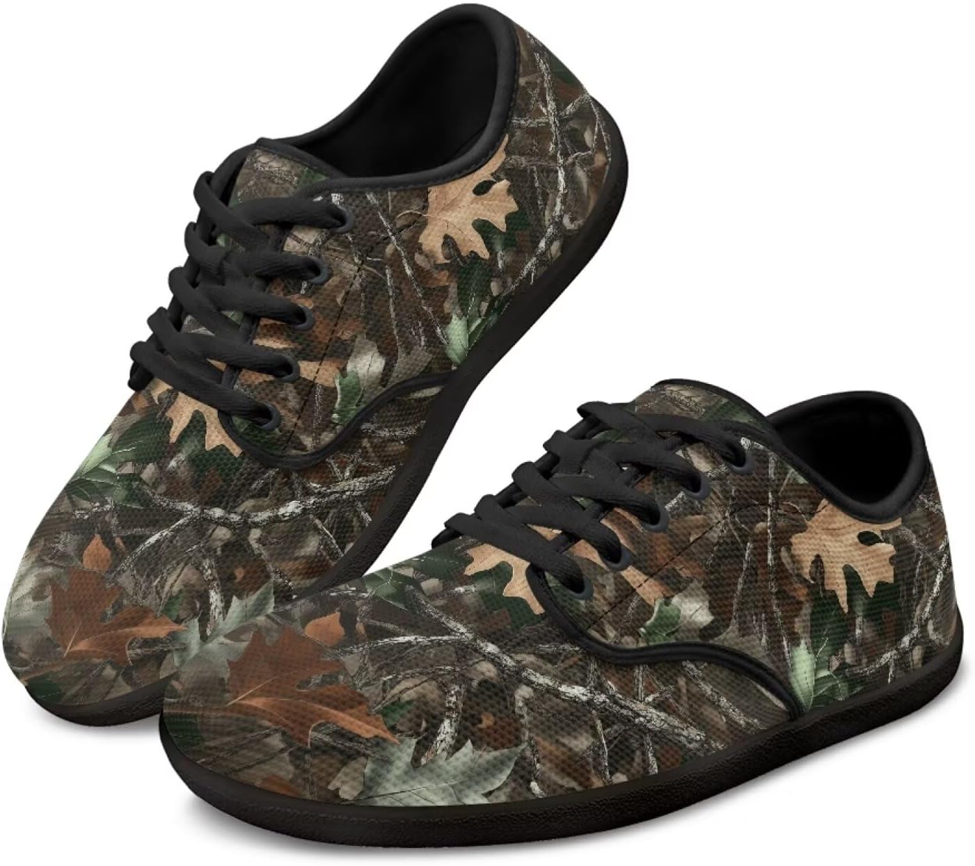 

Мужские минималистичные кроссовки с широким носком и нулевым перепадом высоты подошвы, удобные слипоны для ходьбы Pointodoor, Camouflage Hunting Pattern
