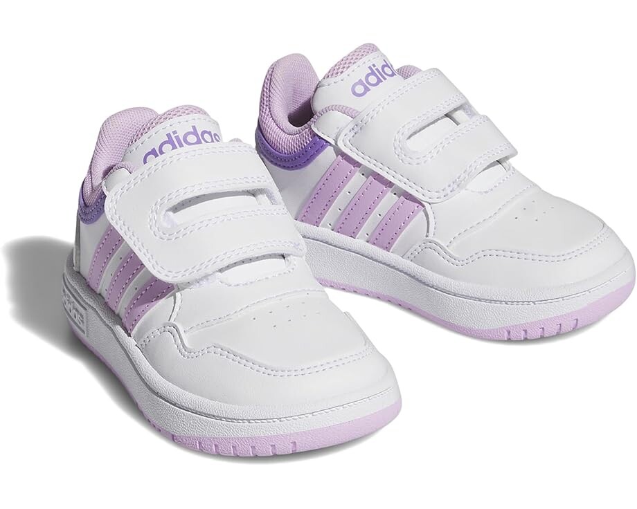 

Кроссовки adidas Kids Hoops 3.0 CF, цвет Footwear White/Bliss Lilac/Violet Fusion