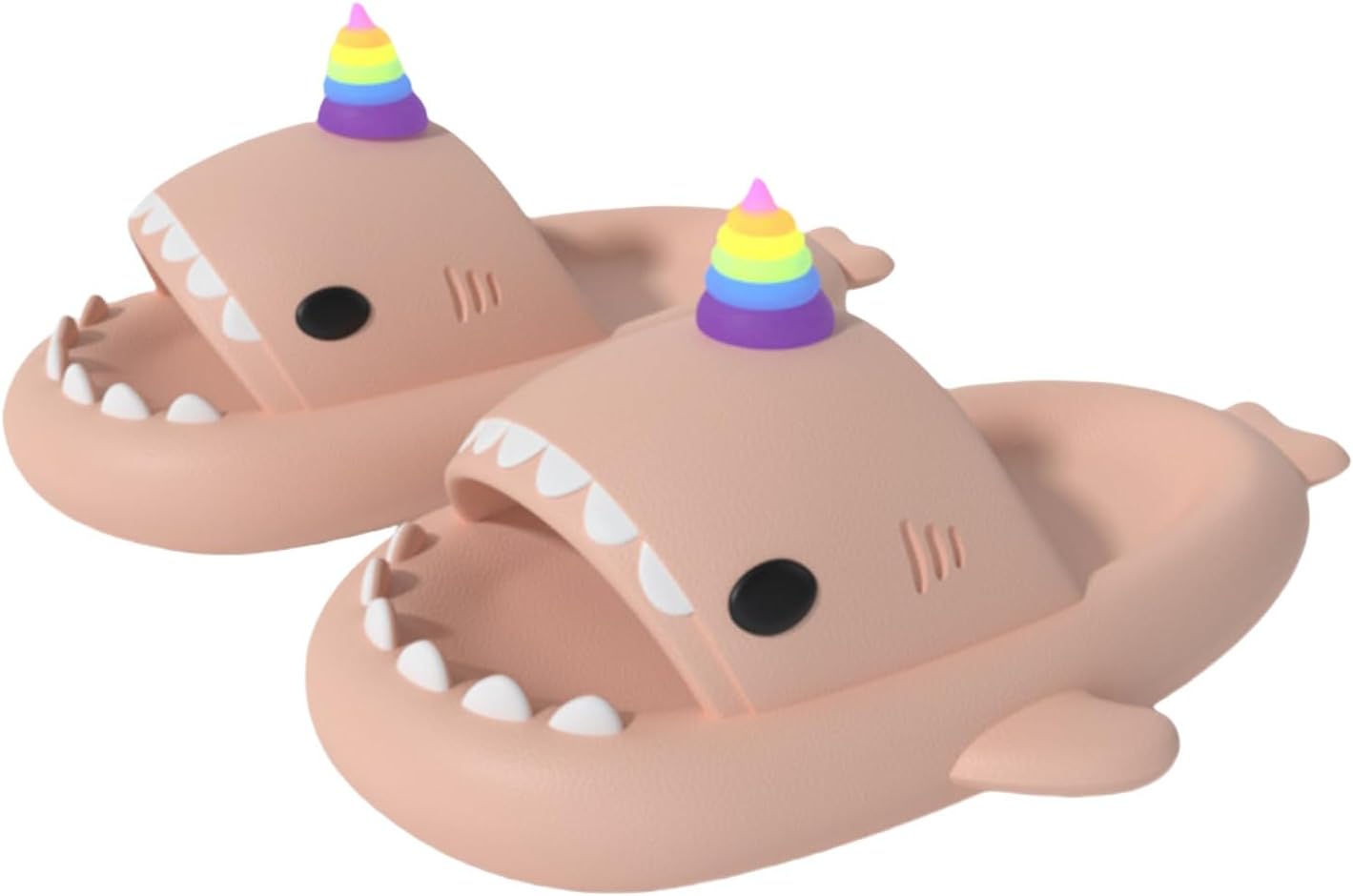 

Шлепанцы Shark Cloud, милые мультяшные тапочки с акулами для дома и улицы, для женщин и мужчин, сандалии с открытым носком для душа и для пар Ythspnze, Unicorn Powder