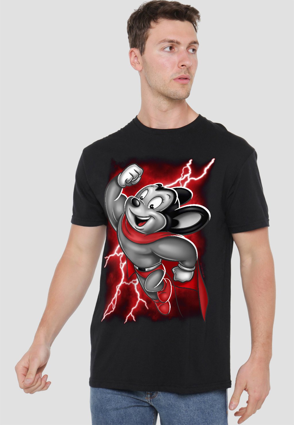 

Футболка с принтом MIGHTY MOUSE STORM Cotton Soul, черный