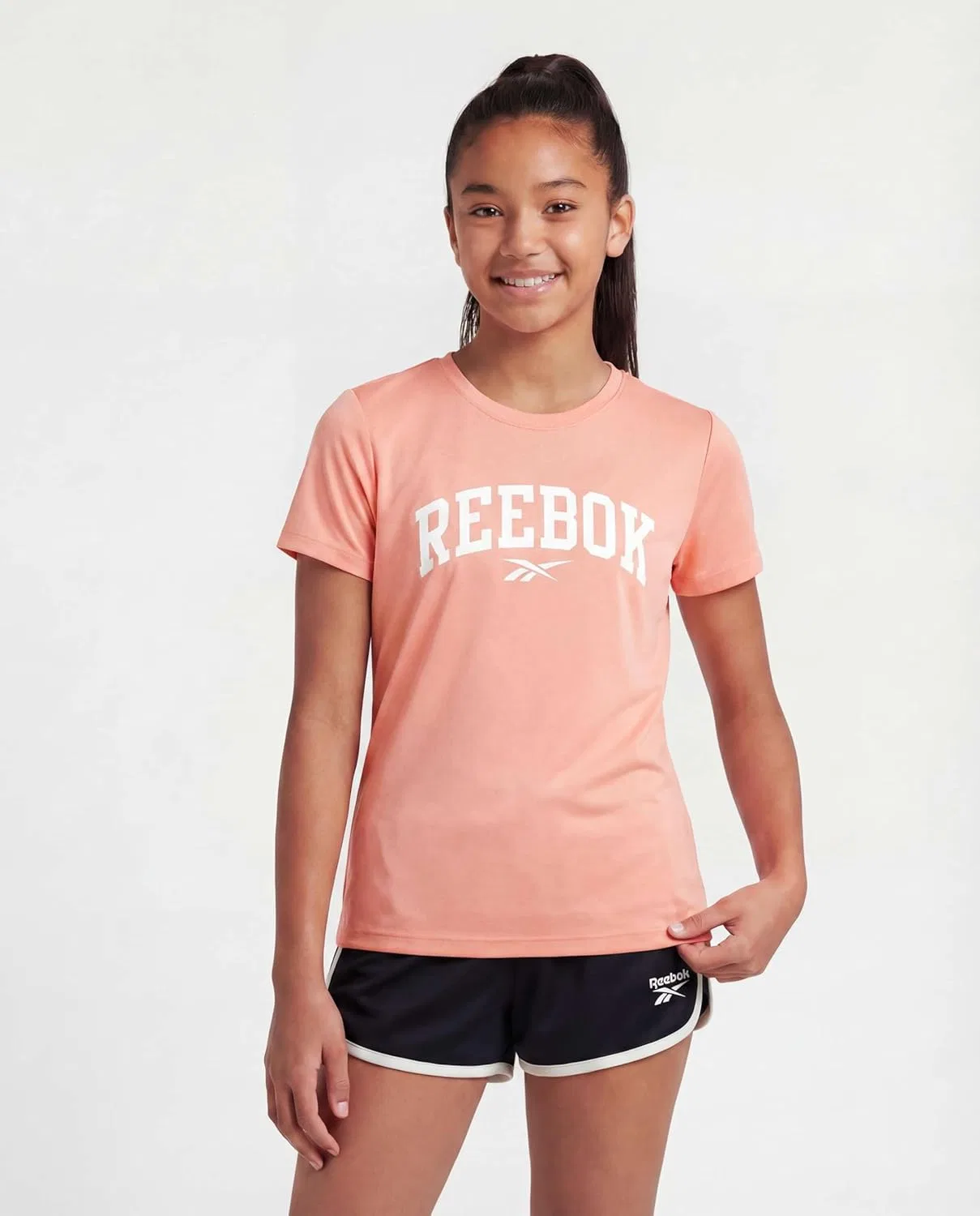 Футболки Reebok, 3 шт., Solid Black, Solid Peach Bud, Solid Bright White — фото 2