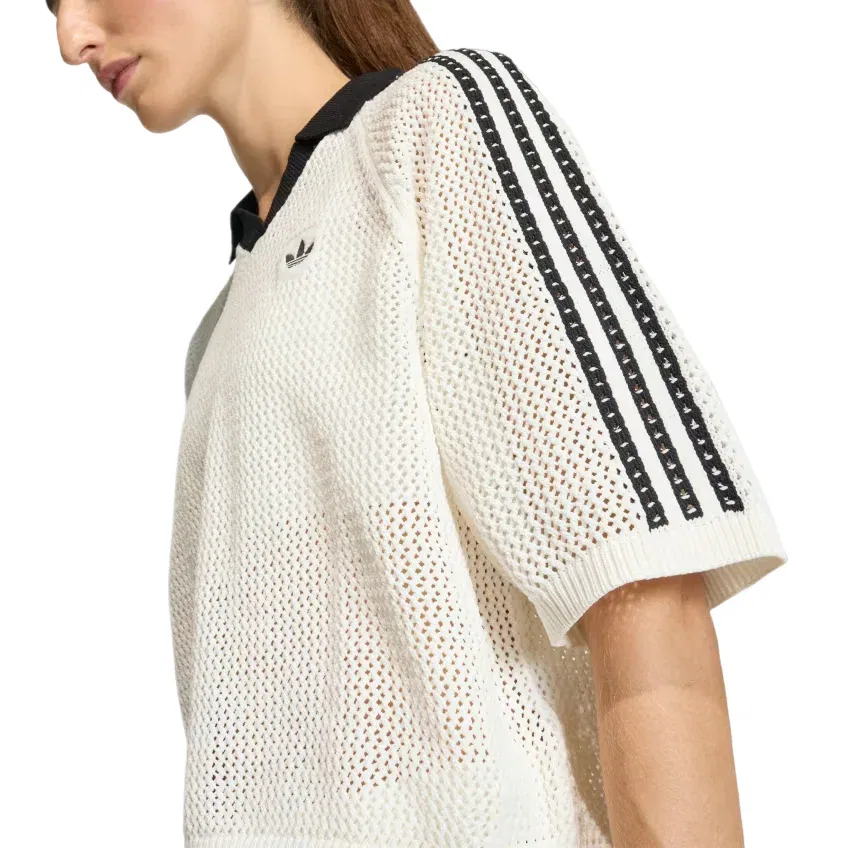 Футболка-поло Adidas, цвет «Белый-черный», KC6490 — фото 4