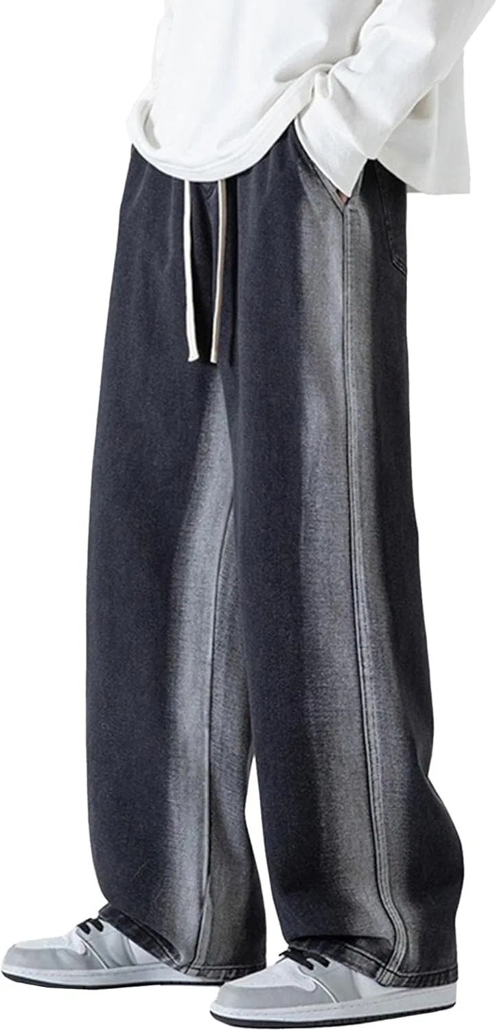 Джинсы, свободный крой, Black