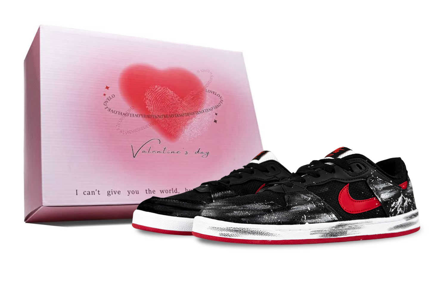 

Nike Кроссовки для скейтбординга SB Alleyoop Snowfall Low top Kids' Black Red Teenagers