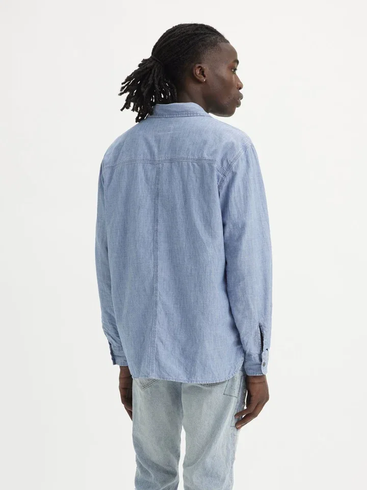 Рубашка джинсовая свободного кроя Levis, голубой — фото 2