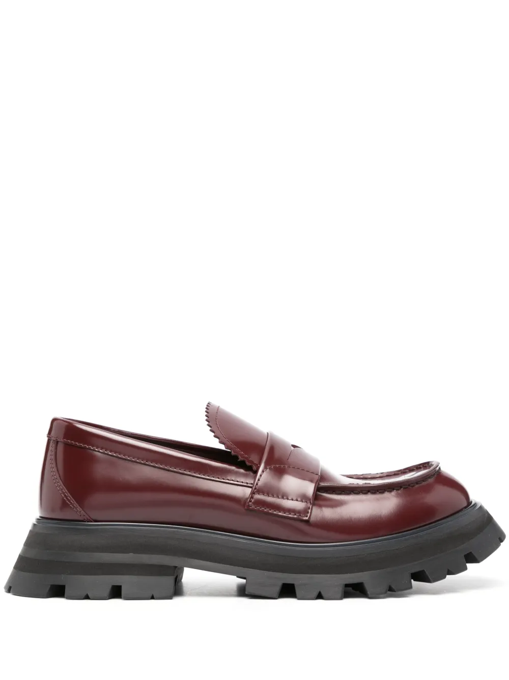 Лоферы на рифленой подошве Alexander McQueen, красный