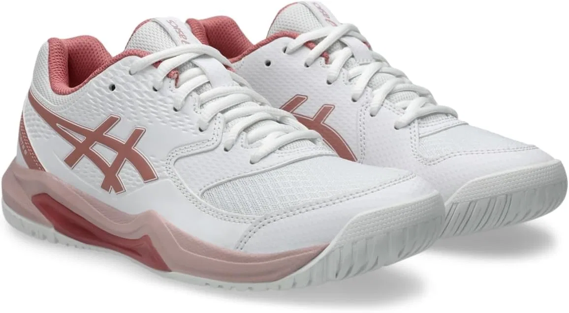Кроссовки теннисные ASICS Gel-Dedicate 8, White/Rose Rouge — фото 2