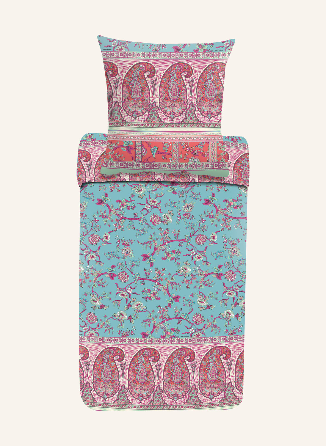 

Постельное белье genova vt1 bassetti, цвет TÜRKIS/PINK/ROSA