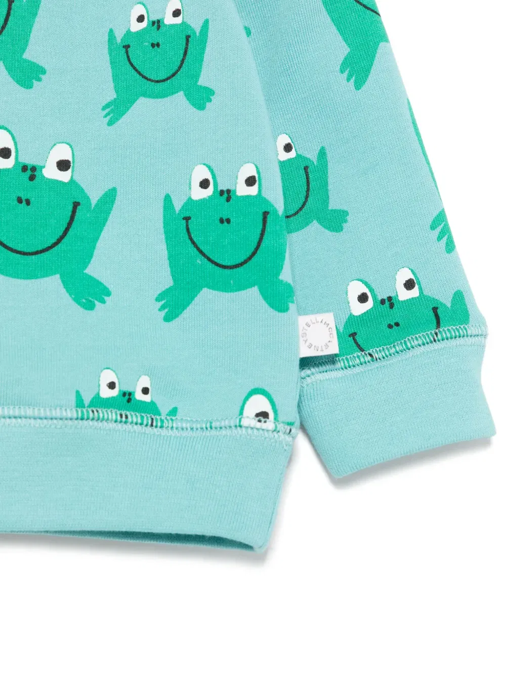 Толстовка с принтом лягушек Stella Mccartney Kids, синий — фото 3