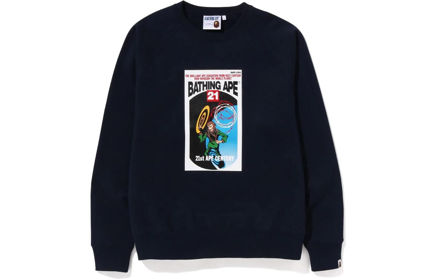 

BAPE Bathing Ape Свободный крой 21-го века с круглым вырезом A Bathing Ape, синий