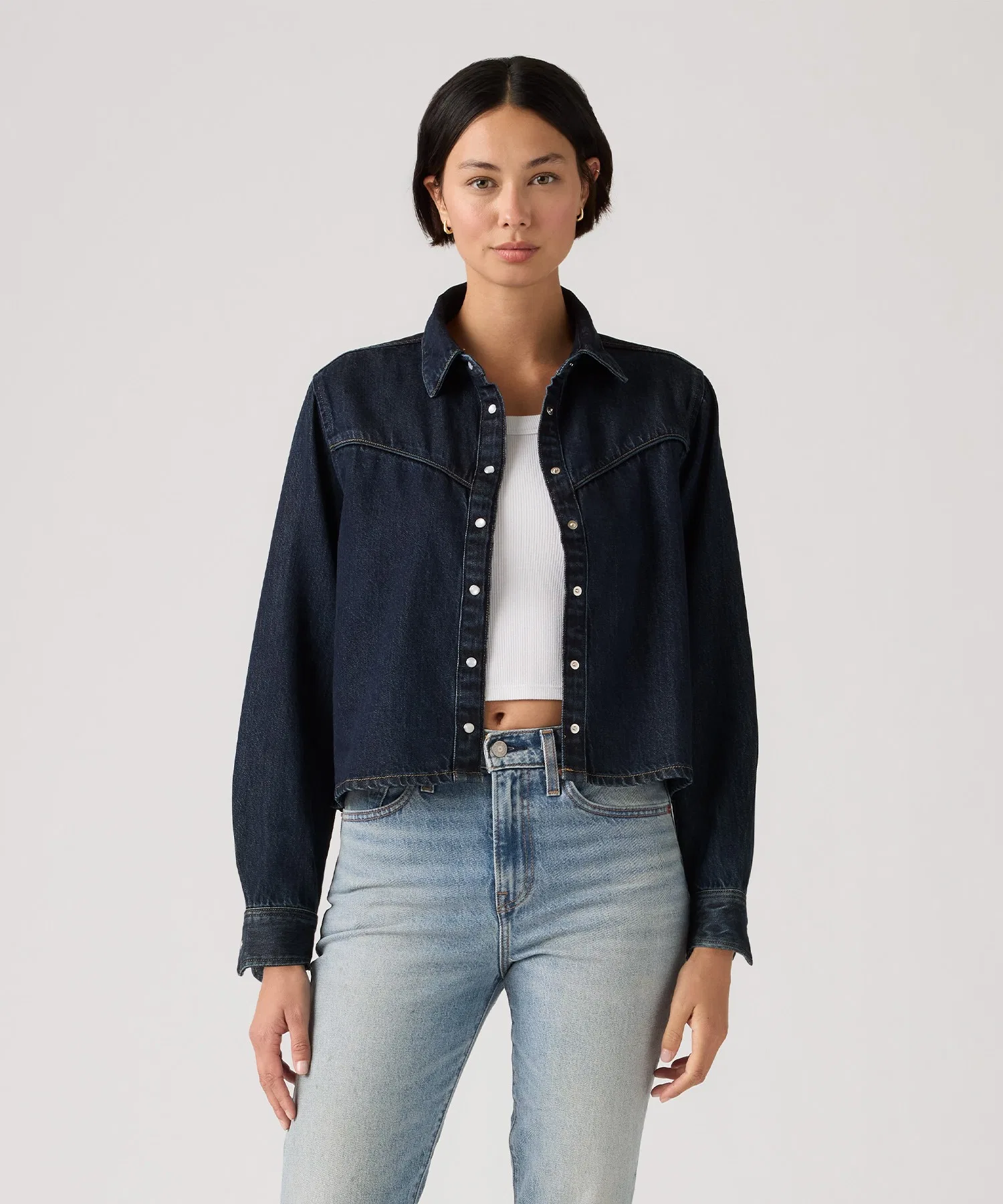 Женская рубашка Levi's Logan из денима тёмно-синего цвета