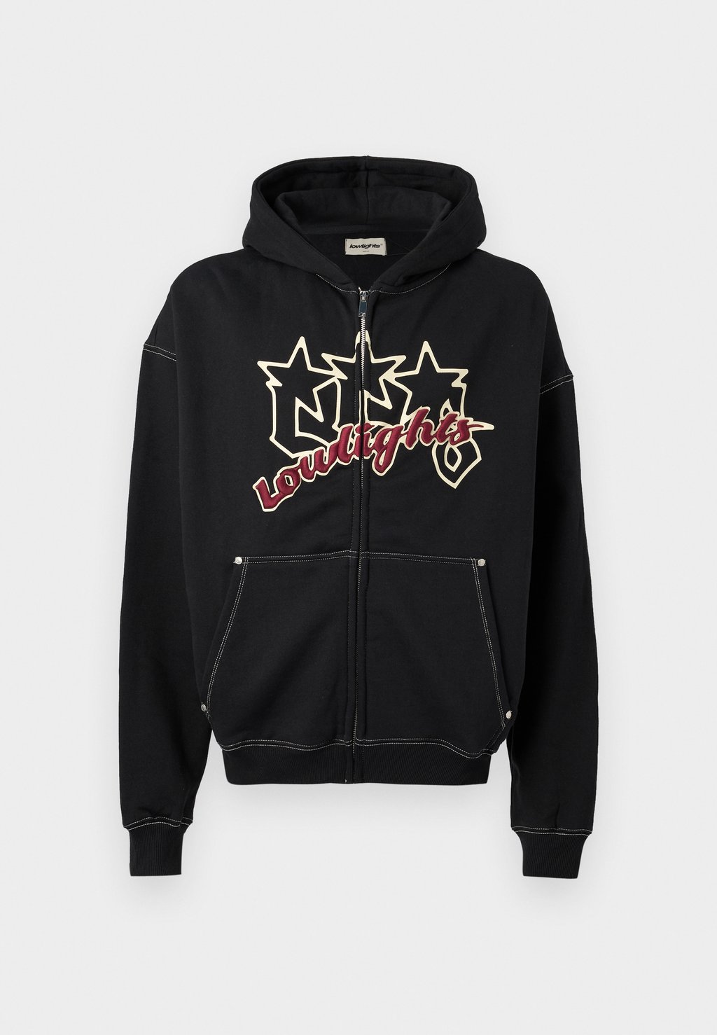 

Толстовка на молнии TRIPLE STAR ZIPPER UNISEX LOW LIGHTS STUDIOS®, черный