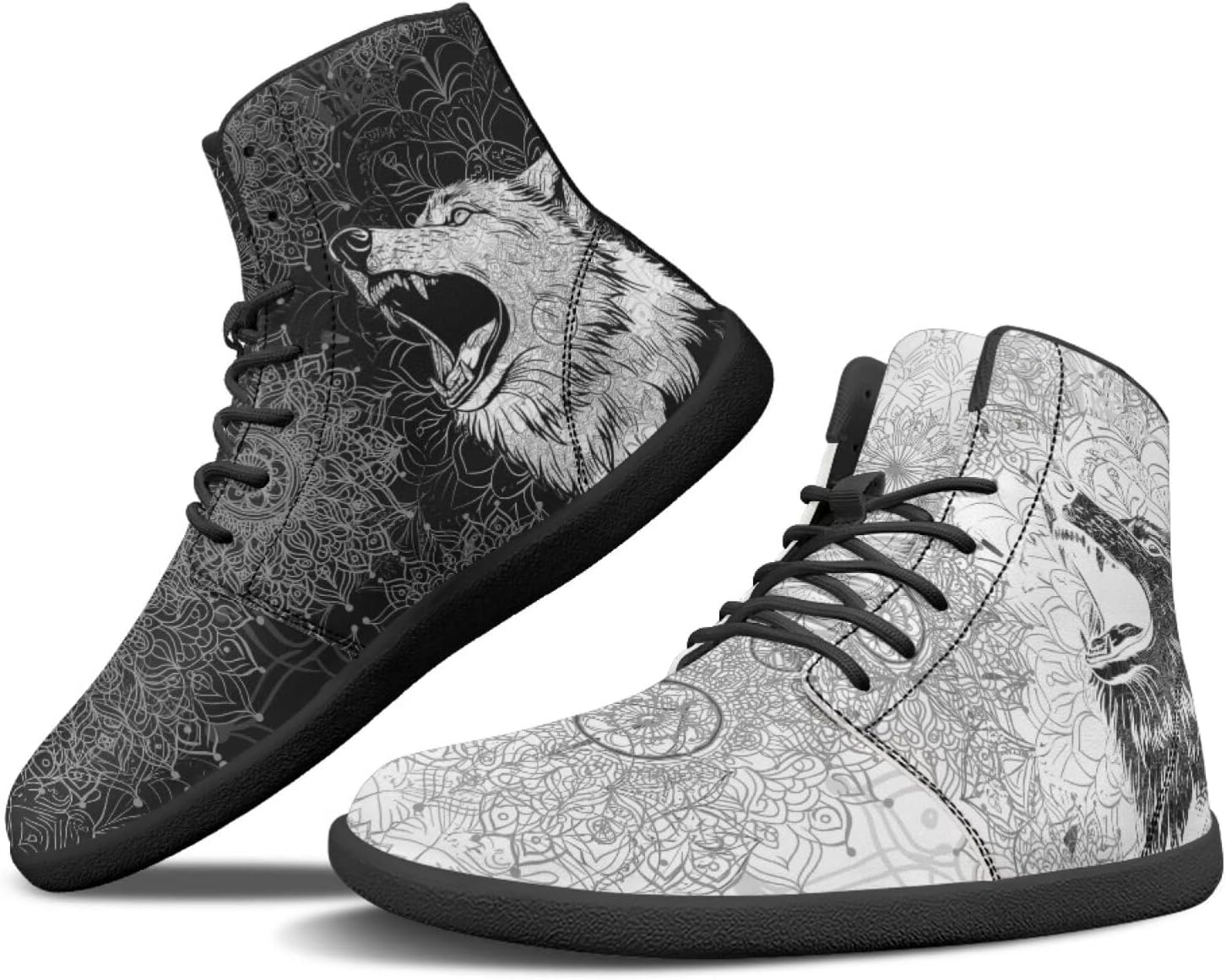 

Мужские и женские босоножки Binienty Wide Box Wolf Высокие минималистичные ботинки на щиколотку с антискользящей подошвой и нулевым перепадом, белый