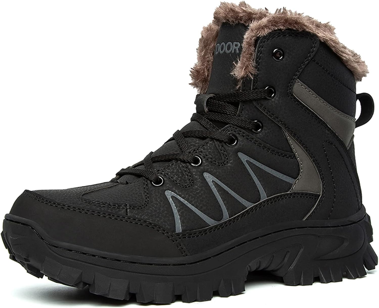 

Зимние снегоступы CERYTHRINA для мужчин и женщин, водоотталкивающие, с противоскользящей подошвой, утепленные мехом, высокие ботинки для походов и прогулок, черный