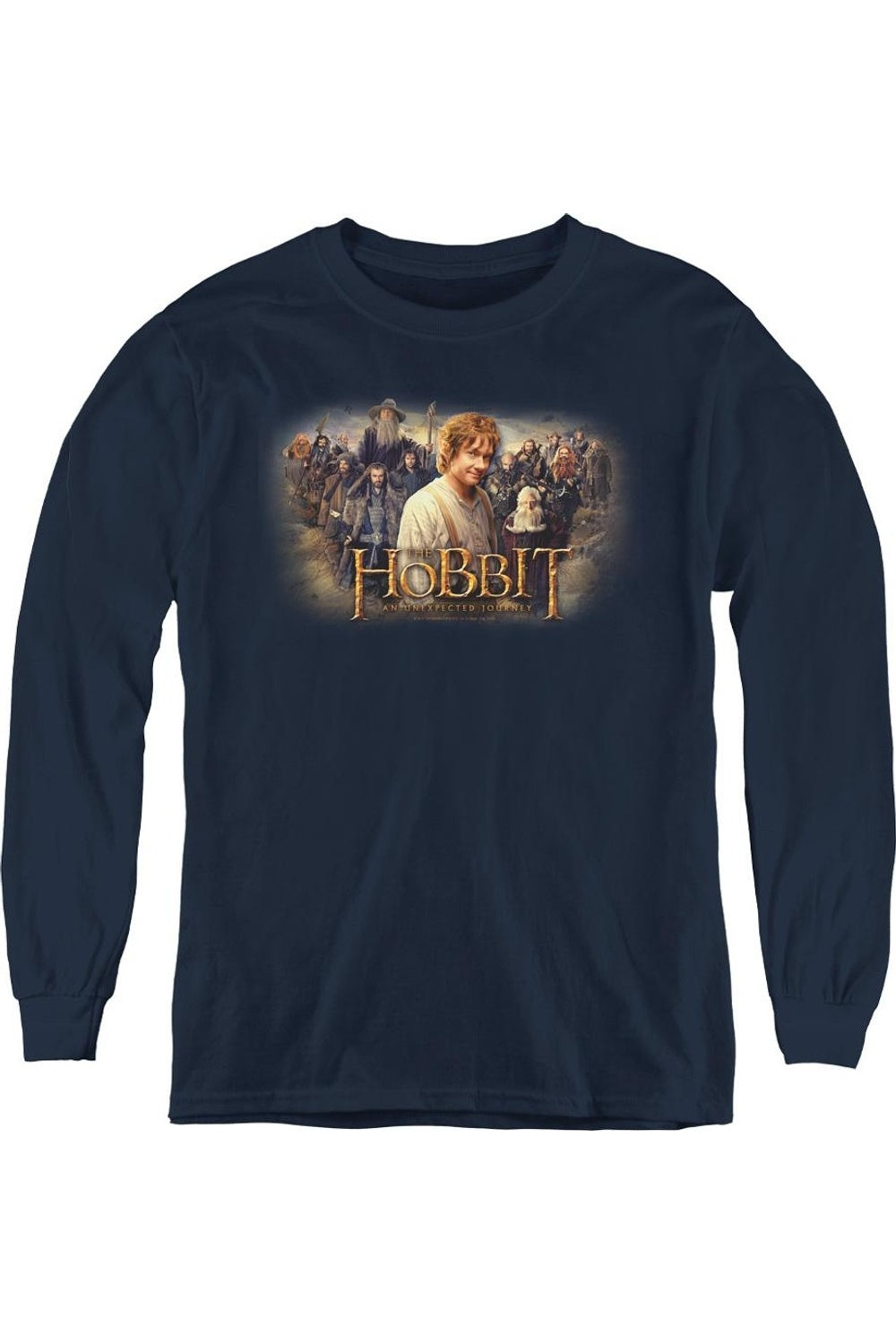 

Футболка с длинным рукавом The Hobbit Hobbit Rally Youth Gildan, темно-синий