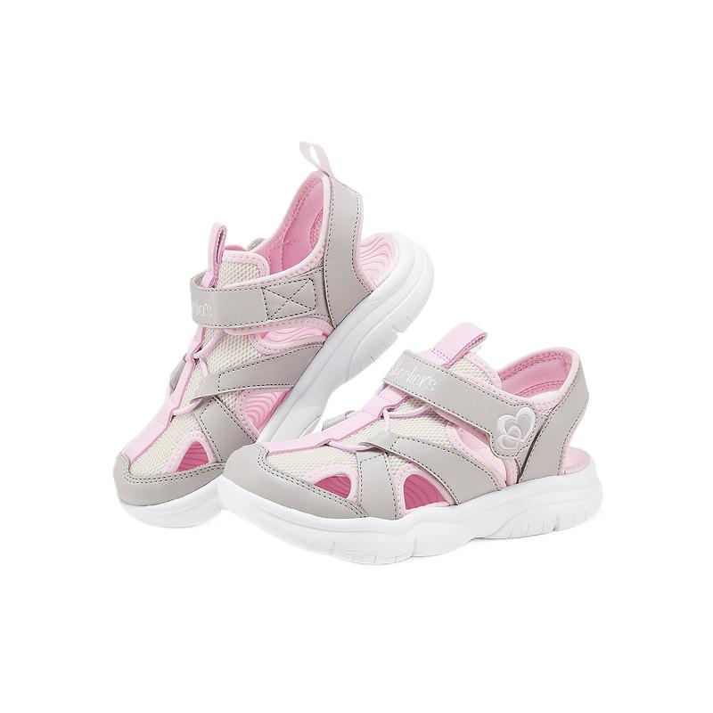 Дышащие низкие детские сандалии для детей Skechers Kids, серый — фото 4