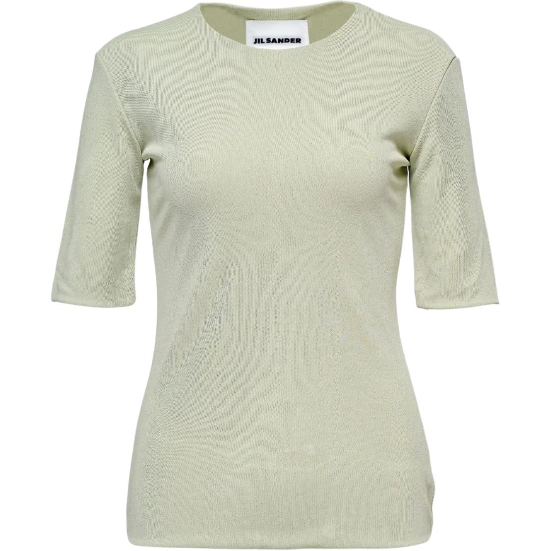 

Футболка с коротким рукавом и круглым вырезом JIL SANDER, светло-зеленый