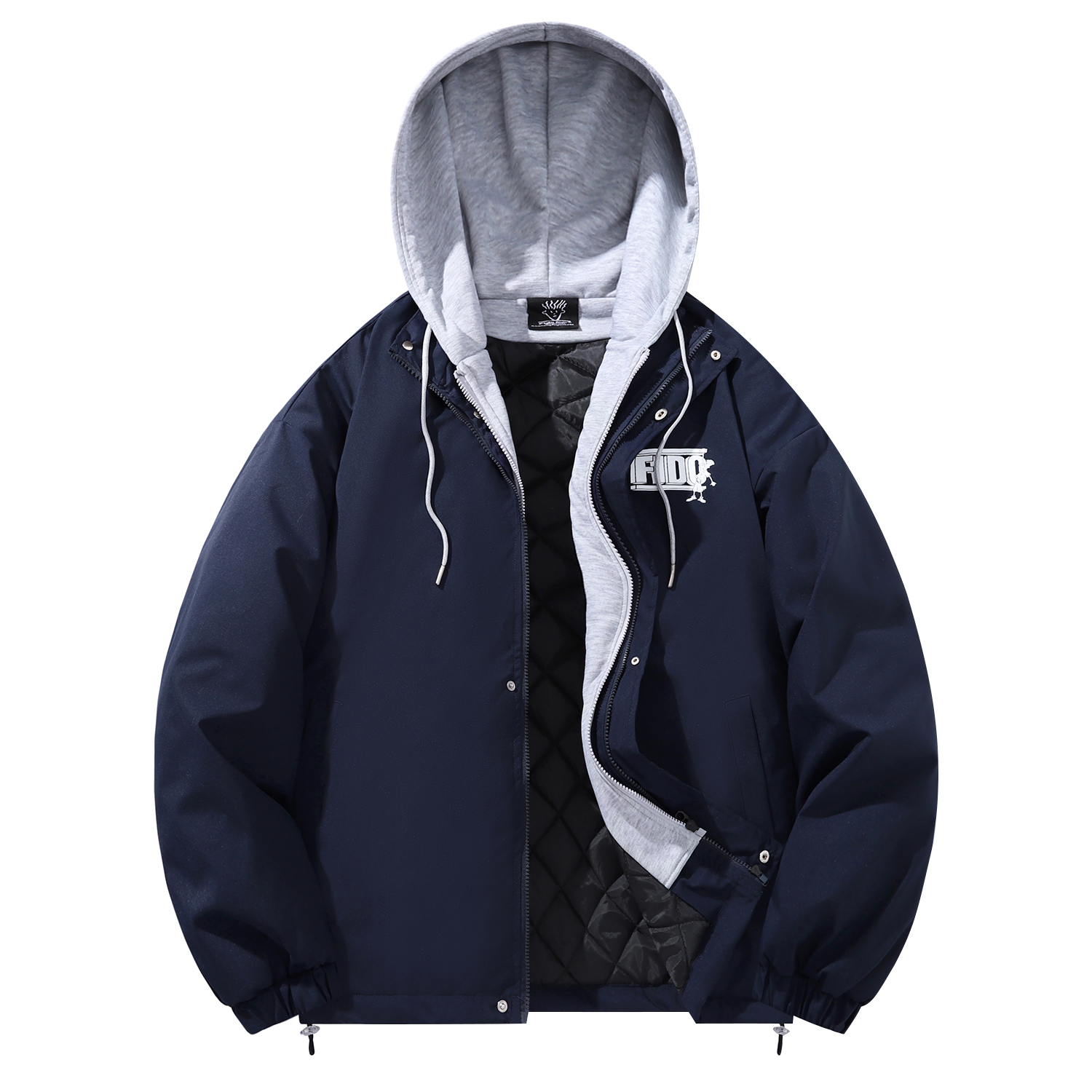 

FIDO DIDO Куртка Unisex, Navy Blue (Thickened Fleece-Lined)