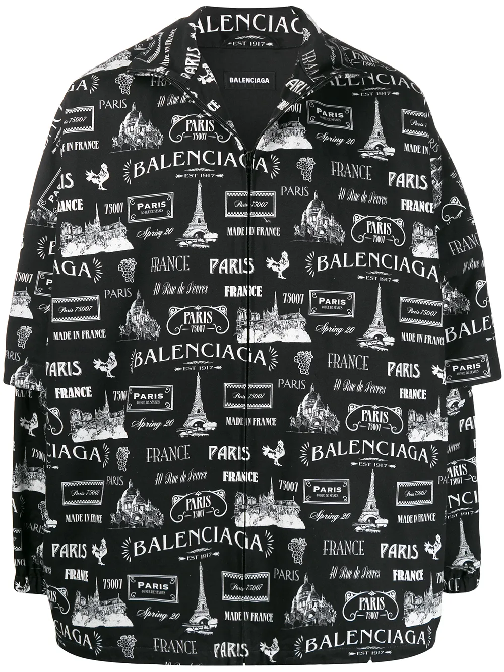 

Куртка с двойными рукавами BALENCIAGA, черный
