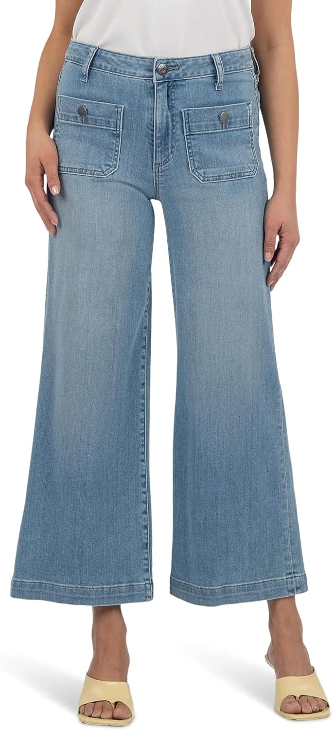 

KUT from The Kloth женские мега-джинсы с высокой талией, широкие, с накладными карманами