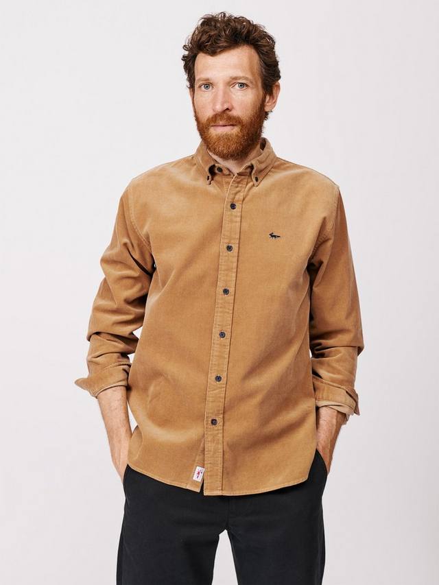 

Хаворт хлопковая рубашка Regular Fit из вельвета Aubin, Dijon